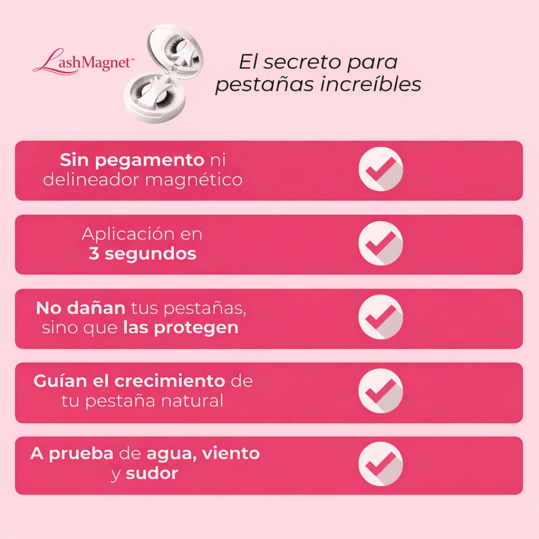 LashMagnet™ Pestañas Magnéticas Reutilizables Mirada de Impacto en Segundos