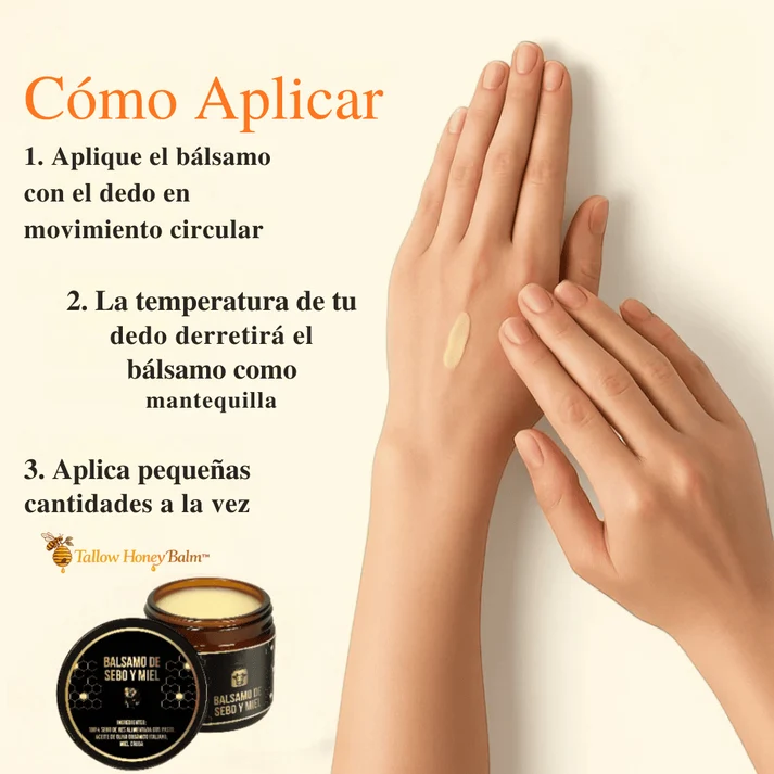 Bálsamo Orgánico de Sebo de Res y Miel Hidratación Ancestral