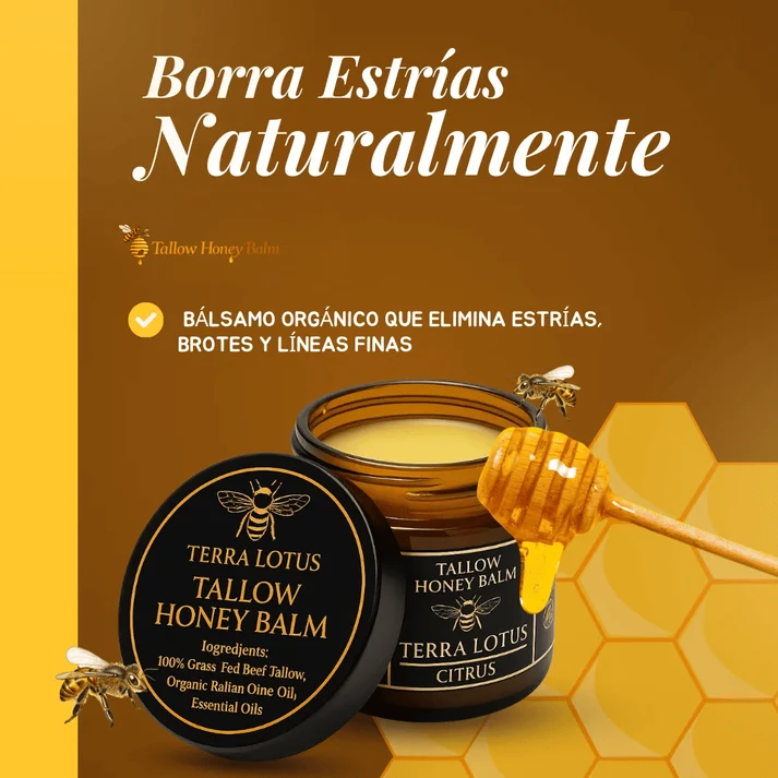 Bálsamo Orgánico de Sebo de Res y Miel Hidratación Ancestral